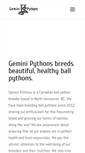 Mobile Screenshot of geminipythons.com